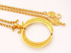 Chanel Necklace CC logo triple hoops pendant Authentic