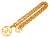 Chanel Necklace CC logo hoop pendant chain Authentic