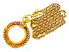 Vintage Chanel loupe necklace CC logo round