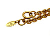 Vintage Chanel necklace CC logo dangle hoop pendant