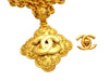 Vintage Chanel necklace CC logo rhombus pendant