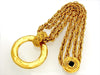 Vintage Chanel necklace hoop dangle