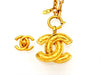 Vintage Chanel necklace quilted CC logo