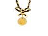 Vintage Chanel necklace COCO medal rhinestone