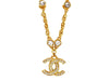 Vintage Chanel necklace rhinestone CC logo