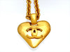 Vintage Chanel necklace CC logo heart