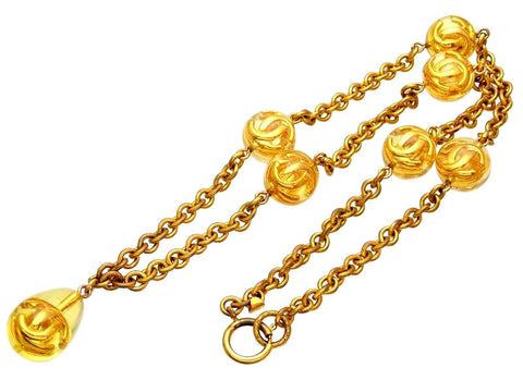 Vintage Chanel necklace CC logo ball