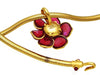 Vintage Chanel necklace Camellia pink gripoix glass