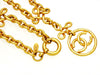 Vintage Chanel necklace CC logo hoop clover