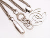 Vintage Chanel necklace CC logo silver color