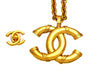 Vintage Chanel necklace huge CC logo