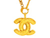 Vintage Chanel necklace quilted CC logo large