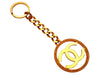 Authentic vintage Chanel key chain ring CC logo Round