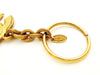 Authentic vintage Chanel keychain key ring gold CC double C logo chain