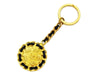 Authentic vintage Chanel keychain key ring black chain CC logo round