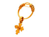 Authentic Vintage Chanel pin brooch Hoop Cross CC logo Dangled