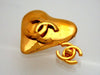 Authentic Vintage Chanel pin brooch CC logo Heart