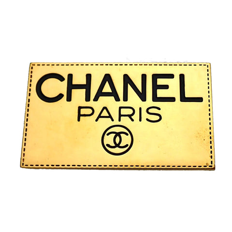 Authentic Vintage Chanel pin brooch Letter CC logo Plate