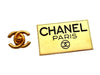 Authentic Vintage Chanel pin brooch Letter CC logo Plate