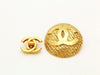 Authentic vintage Chanel pin brooch gold CC round jewelry