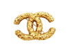 Authentic vintage Chanel pin brooch gold CC logo double C jewelry real