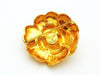 Vintage Chanel camellia pin brooch gold flower jewelry Authentic