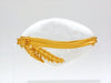 Vintage Chanel stone brooch pin rice ear clear