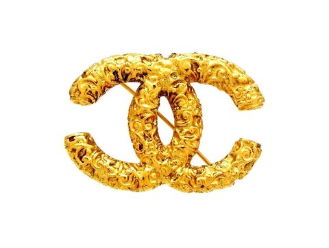 Vintage Chanel CC logo brooch pin