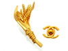 Vintage Chanel brooch pin rice ear CC logo