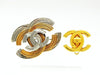 Vintage Chanel pin brooch triple CC logo