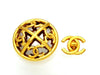 Vintage Chanel pin brooch CC logo mirror