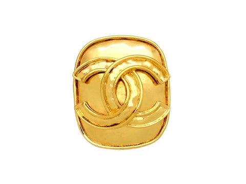 Vintage Chanel pin brooch CC logo quad