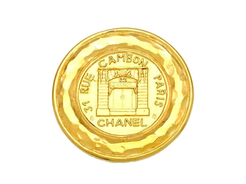 Vintage Chanel pin brooch rue cambon paris medal
