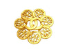 Vintage Chanel pin brooch CC logo flower