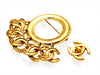Vintage Chanel pin brooch CC logo charms dangle