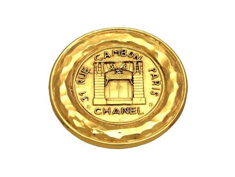 Vintage Chanel pin brooch 31 Rue Cambon Paris medallion