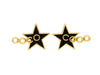 Chanel stud earrings COCO logo black star Authentic