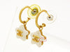 Vintage Chanel stud earrings white star CC logo dangle Authentic