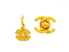 Vintage Chanel stud earrings CC logo dangling
