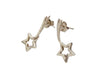 Vintage Chanel stud earrings silver shooting star