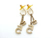 Vintage Chanel stud earrings No.5 CC logo dangle
