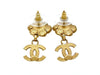Vintage Chanel stud earrings flower CC dangle