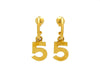 Vintage Chanel stud earrings No.5 dangle