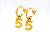 Vintage Chanel stud earrings No.5 dangle