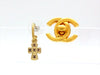 Vintage Chanel stud earrings CC logo cross dangle