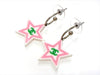 Vintage Chanel stud earrings CC logo plastic star dangle