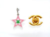 Vintage Chanel stud earrings CC logo plastic star dangle