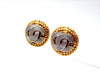 Vintage Chanel stud earrings CC logo round