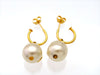 Vintage Chanel stud earrings pearl dangle