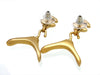 Vintage Chanel stud earrings CC logo hanger dangle